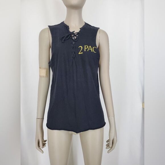 Custom Tupac Sleeveless Top with Rose "Don't ask me why, Ask me how" - Picture 8 of 8